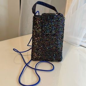 Beaded small bag with side money holder